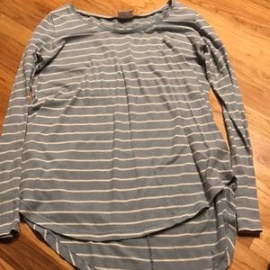 Long sleeve, light light blue stripe shirt